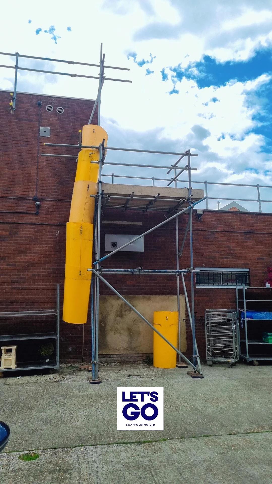 Scaffolding with Rubbish Chutes